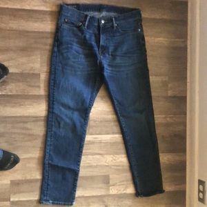 Abercrombie and fitch Rustin athletic dark blue jeans size 32-30.